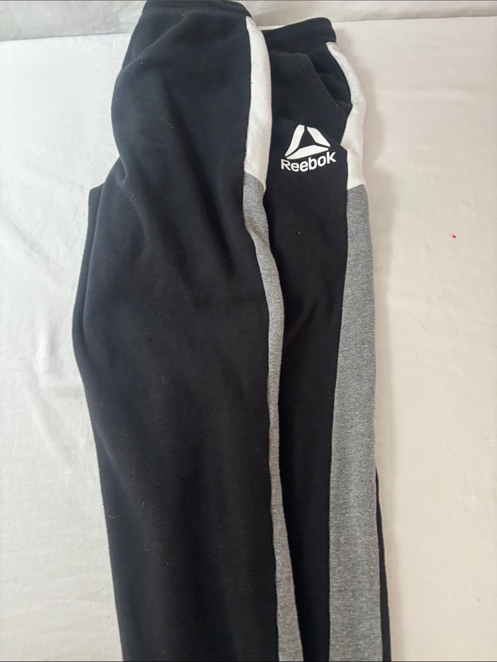 Reebok Womens Black Quarter-Zip Pullover with White Logo Pants as well. - Picture 6 of 10